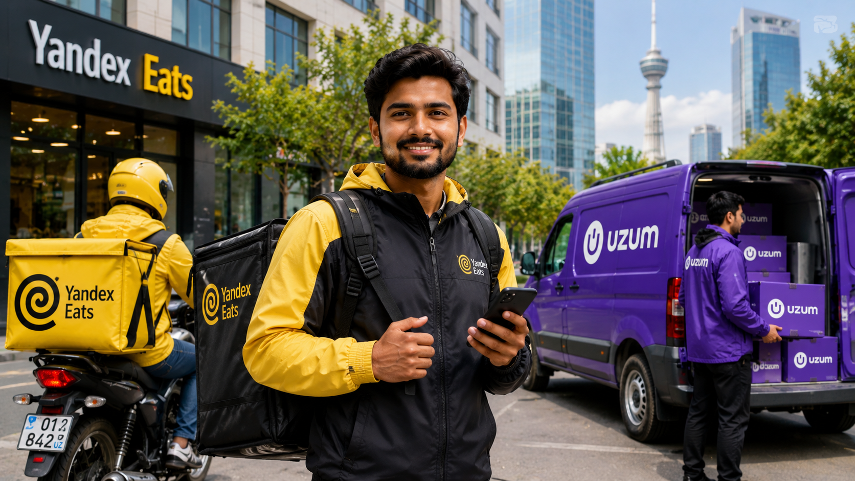 Delivery work in Uzbekistan